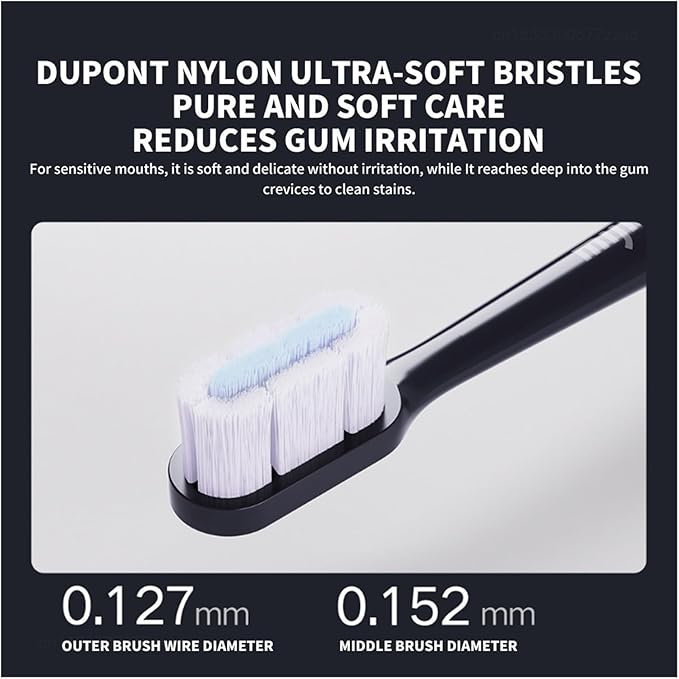 Compatible for Original Xiaomi Mijia Toothbrush Head T700 Sonic Electric Waterproof Soft Bristles Replacement Brush 2/4/6Pcs(6pcs)