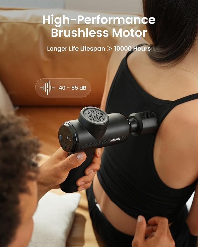 RENPHO Active Thermacool 2 Massage Gun with Heat and Cold [2026 Upgraded] Percussion Deep Tissue Handheld Neck Massager FSA Approved Muscle Masajeador for Men Women Athletes HSA
