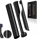 Electric Toothbrush Portable Travel Sonic Toothbrush with Protective Case USB-C Rechargeable Neutral Comfort Bristles Waterproof Smart Timer Compact for Daily Use (Black)