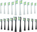 Replacement Brush Head Compatible with Oclean X/X Pro/SE+/ Air / Z1 / F1 / One Electric Toothbrush Soft Bristle Brushes Replaceable Head Fit Sonic(10 White 10 Black)