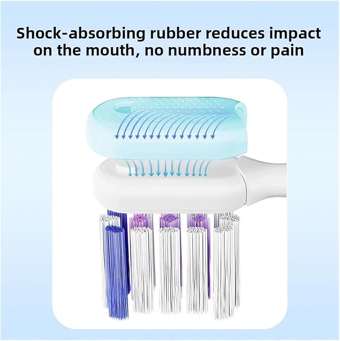 12 Pcs/Pack Electric Toothbrush Head Compatible with Adult Replacement Brush Heads(Whitening Blue)