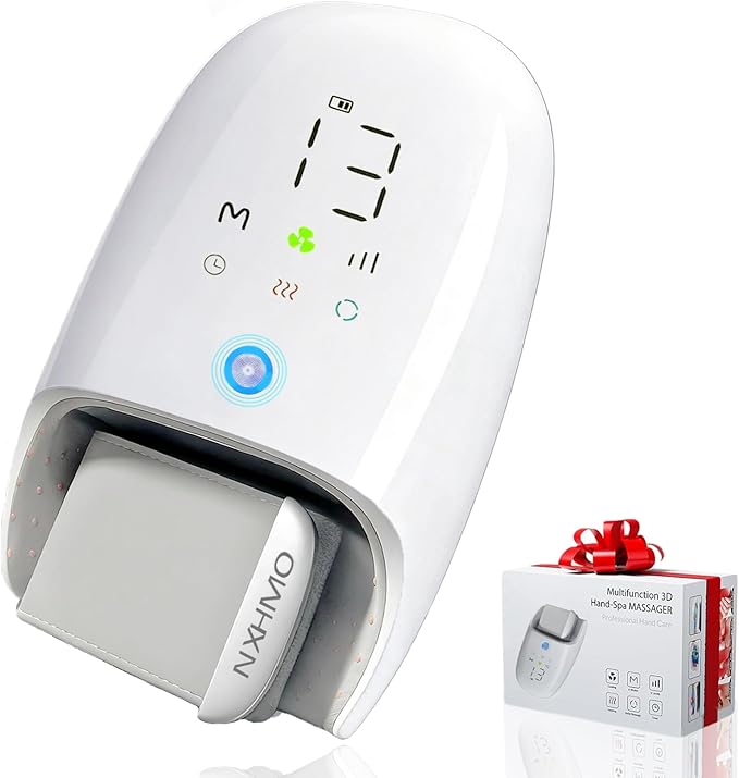 Hand Massager with Heat and Compression &amp Kneading Massage for Arthritis Carpal Tunnel Pain Relief Cordless Hand Massager with 6 Modes &amp 6 Intensities Birthday Gifts for Women Men