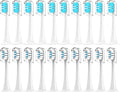 Compatibility for Xiaomi Mijia T300/T500/T700 Sonic Toothbrush Heads Replaceable Refill Nozzles 4 Colors with Anti-Dust Caps 10/20Pcs(10White10Blue)