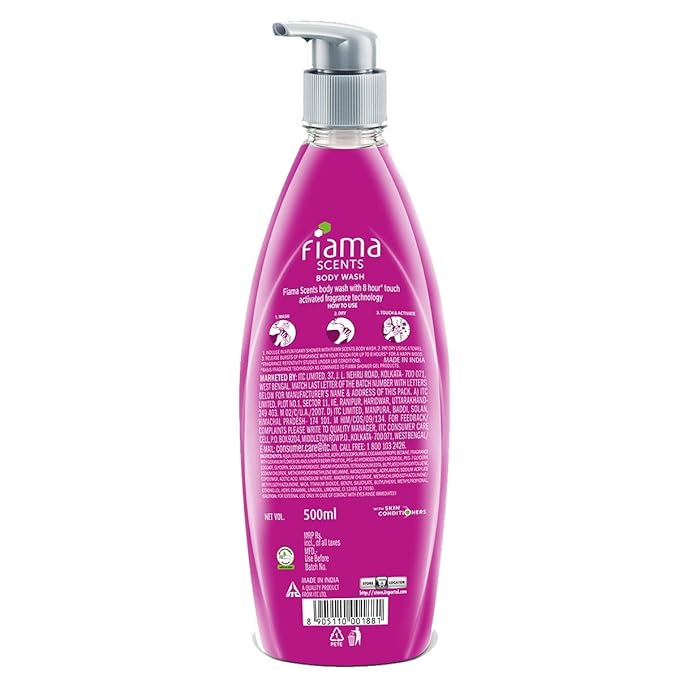 Fiama Scents Body Wash - with Juniper and Geranium 8 hour fragrance lock technology tested by dermatologists 500 ml