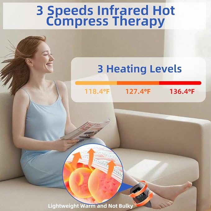 Foot Renew Ankle Massager with Vibration and Heat - Cordless Rechargeable Ankle Heating Pad for Pain Relief Plantar Fasciitis &amp Achilles Tendonitis. Adjustable Wrap for Circulation Boost. (GRAY-2