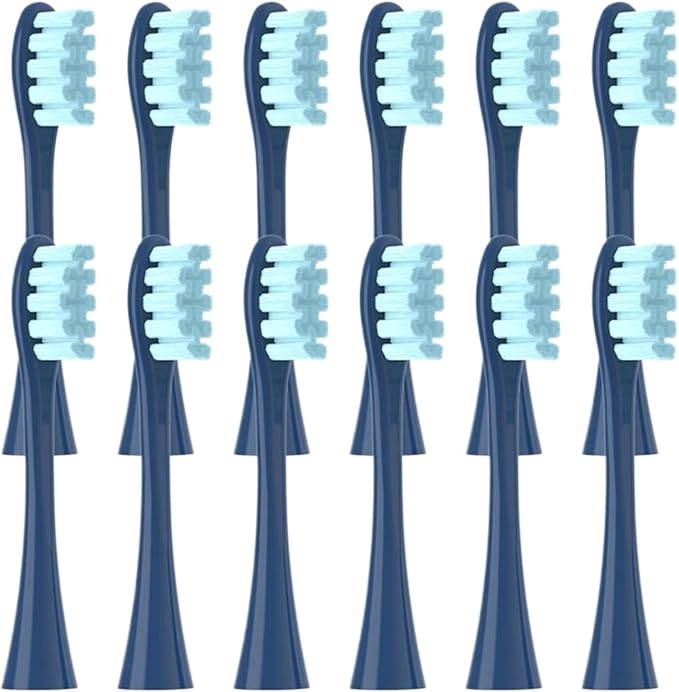 12PCS Replacement Brush HeadsCompatibility for Oclean X/X PRO/ Z1/ F1/ One/Air 2 /SE Sonic Electric Toothbrush(12pcs Blue)