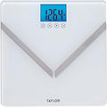 Taylor Digital Glass Body Composition Scale Bathroom Scale for Body Weight Measures Body Fat Body Water and Muscle Mass Percentages 8 User Recognition FSA HSA Eligible 440 lb Capacity White