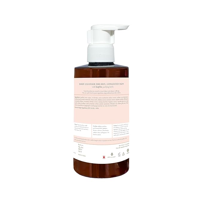 Body Cleanser Kapha | Purifying Ayurvedic Body Wash with Neem Honey &amp Triphala for Oily Congested Skin | Balancing Cleanser for Kapha Prone Skin | Sulfate-Free | 300ml