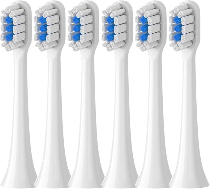 12PCS Replacement Brush HeadsCompatible for Xiaomi Mijia T301 T302 T501 /501CSonic Electric Toothbrush Head(T301-302-WH6BK6)