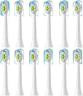 Compatible for 4/8pcs Replacement Toothbrush Heads Compatible with Philips Sonicare Soft Electric Brush Head 4100 6500 6100 7500 5(12pcs White)