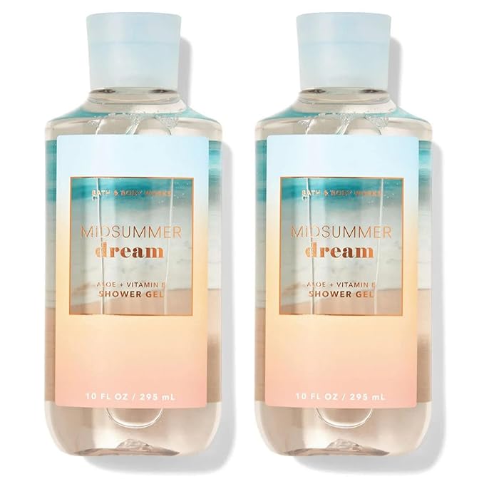 Bath and Body Works Gift Set of of 2 - 10 Fl Oz Shower Gel (Midsummer Dream)