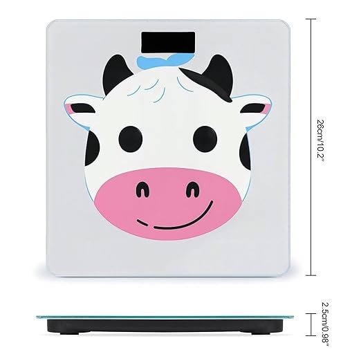 Funny Cow Scale for Body Weight Digital Bathroom Scale Accurate Smart Weight Scales with Large Display Weighing Machine High Precision Scales