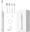 X1 Sonic Electric Toothbrush for Adults - Sweeping &amp Vibrating Rechargeable 4 Brush Heads 5 Cleaning Modes 60-Day Battery Life &amp IPX7 Waterproof Design (White)