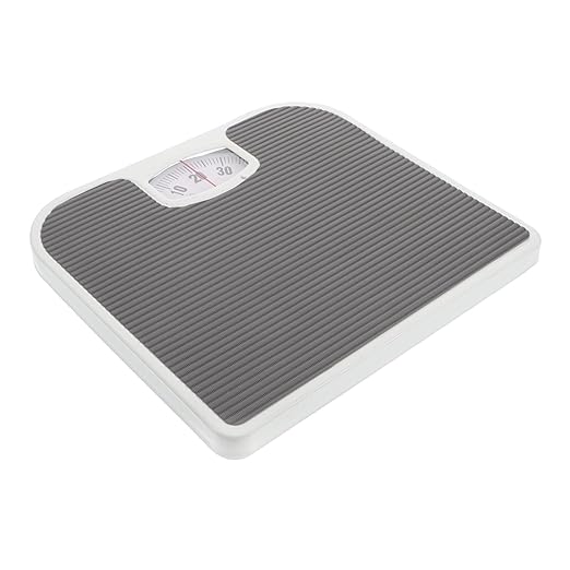 Mechanical Body Weight Scale Analog Dial Bathroom Scale Accurate for Home and Travel Use with Gray Non-Slip Platform
