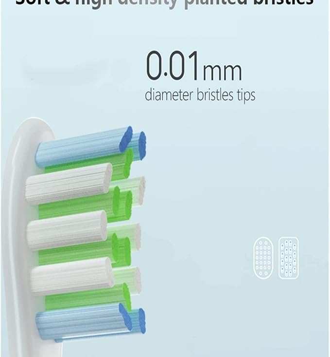 Toothbrush Heads Compatible for Air2/One/SE X/X PRO/Z1/F1 4PCS(4pcs Blue)