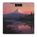 Sunset Landscape Mountains Lake Bathroom Scale for Body Weight Bathroom Weighing Scale with Backlit LCD Display Highly Accurate Measures Weight Up to 180kg