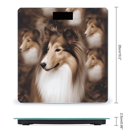 Shelties Dog Weight Scale for Body Weight Digital Bathroom Scale High Capacity Accurate Digital Weighing Scales and Easy-to-Read on Backlit LCD Display Scales