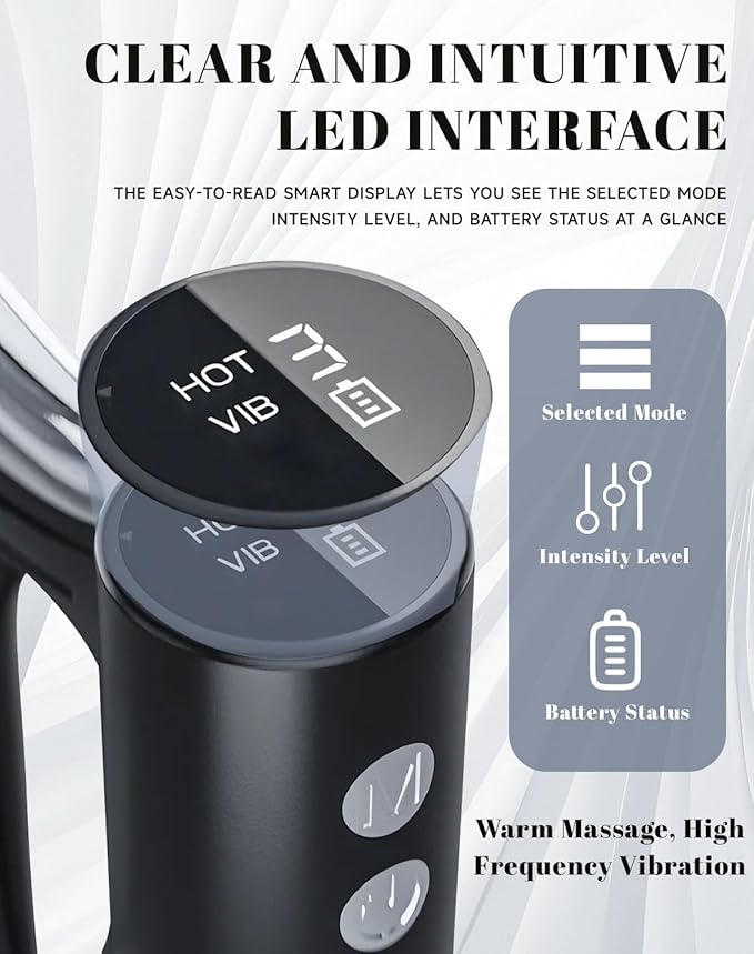 Electric Massage Scraper &amp Massager Three Modes Levels with Led Display 3 Power Levels Portable Compact Long Battery Life Deep Muscle Relief for Whole Body (2 Pcs)