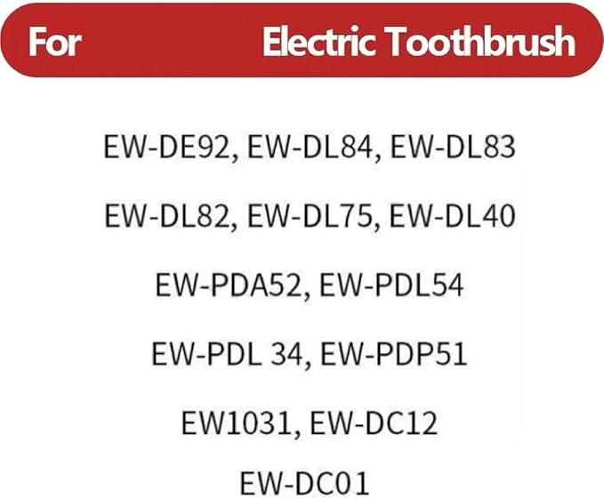 Replacement Toothbrush Heads Compatible for EW-DC01/DC12/PDL54/PDP51/EW1031/DE92/WEW0980/DL40/DL75/DL82 Electric(Black)