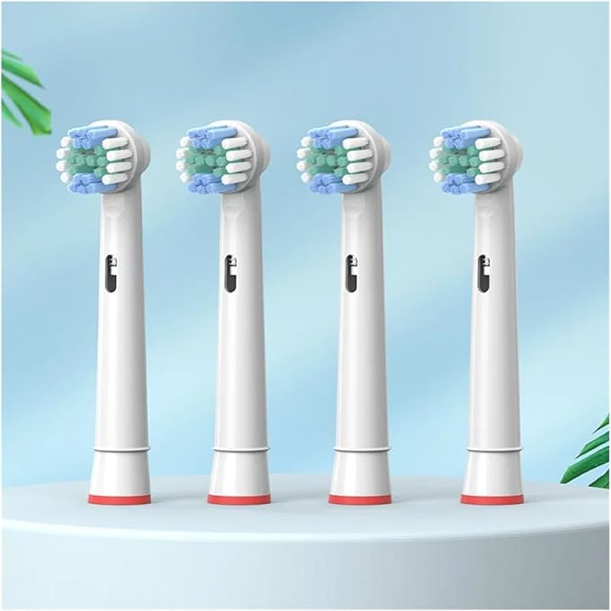 Electric Toothbrush Replacement Brush Heads Compatible for Oral B Basic Cleaning Toothbrush Nozzle BristlesD100 D25 D30 D32 4739 3709 3744(17A-8pcs)