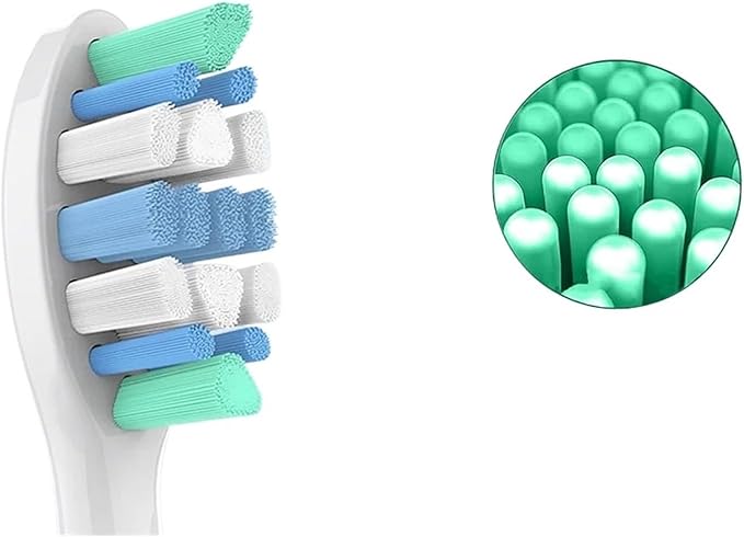 Compatible for Philips Sonicare Electric Toothbrush Replacement Heads Brush Head for 2100 4100 5100 6100 7300 9000(White-12 Pcs)