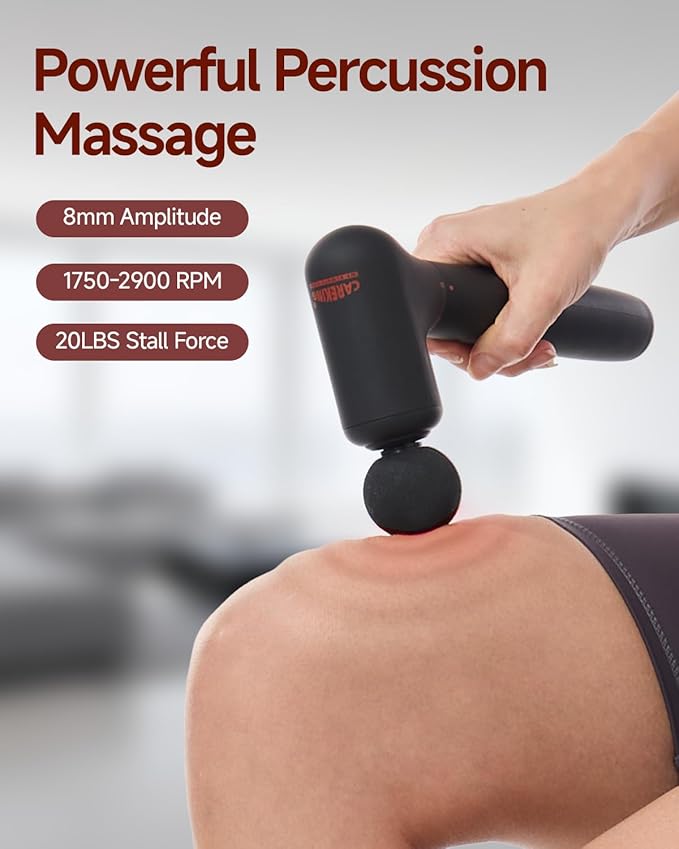 Upgraded 2-in-1 Massage Gun with Heat Pain Relief Deep Tissue Back and Neck Massager with Extension Handle Handheld Muscle Massage Gun for Back Shoulder ArmThigh FSA-HSA Eligible