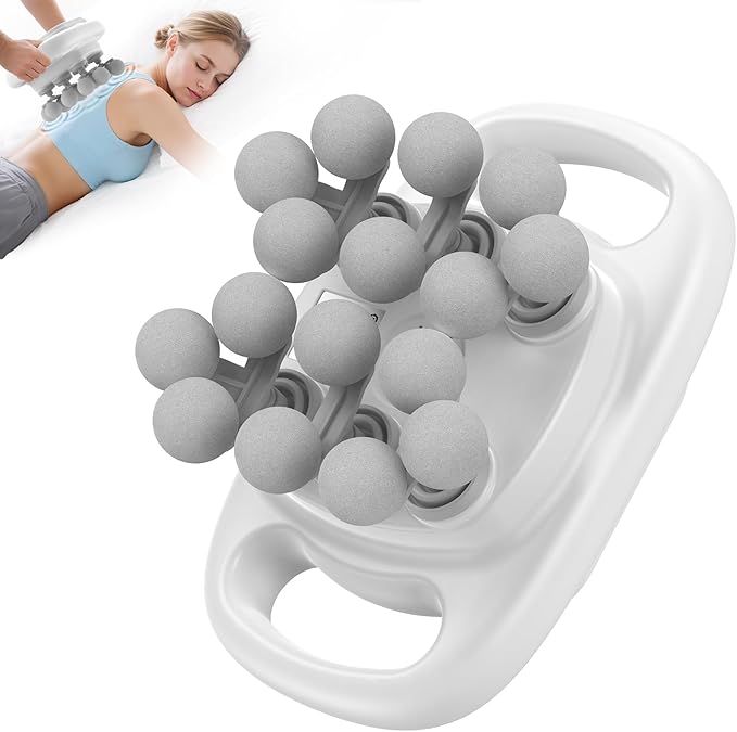 FEIERDUN 16-Head Massage Gun Set Deep Tissue Percussion Massager with 8 Modes &amp 50 Intensities Portable Quiet Muscle Massage Gun for Legs Waist Back Neck Buttocks Muscles Pain Relief White