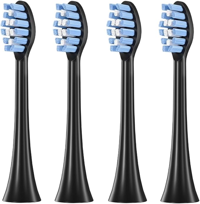 16Pcs Replacement Brush Heads Compatible for FT7105/FT7106/FT7108/FT7205 Toothbrush Head Vacuum Packaging(Black B)