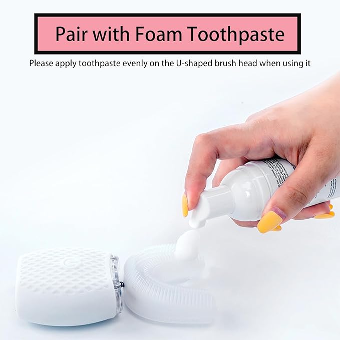 Ultrasonic Toothbrush for Adults - Automatic Electric Toothbrush with Soft Bristles &amp 30s Timer Rechargeable Portable Design with Wireless Charging Waterproof &amp Washable for Travel &amp Home