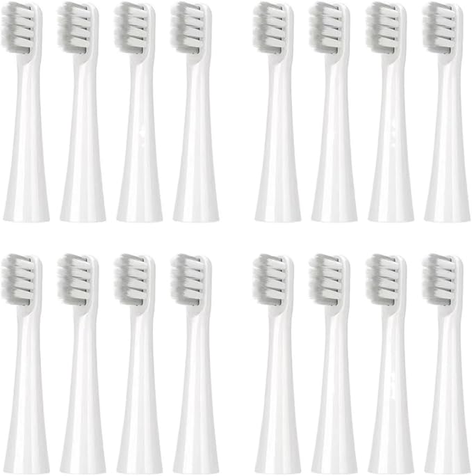 Replacement Electric Toothbrush Heads Compatible for EX3 SO4-16PCS(16pcs White)