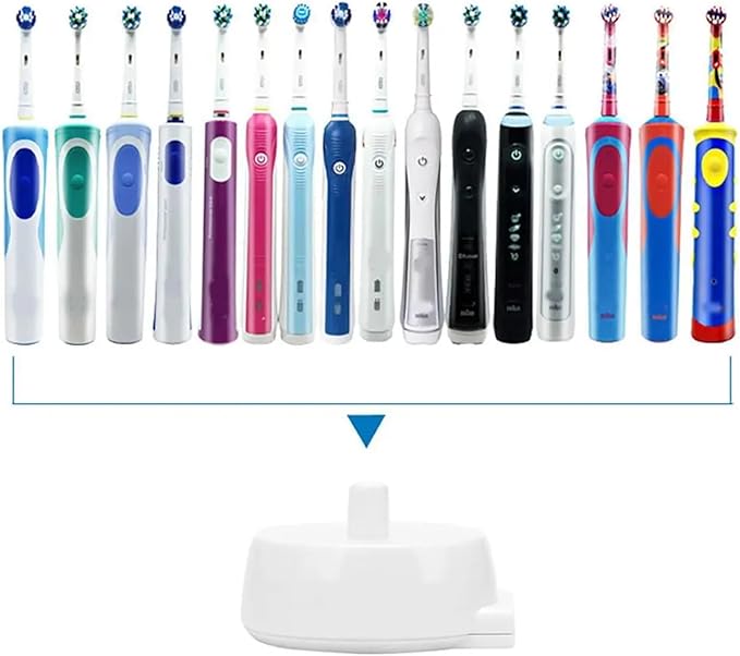 Charger Base Replacement Compatible for Oral B Compatible for Braun Electric Toothbrush Supply Waterproof Travel Inductive Charging Base(EU Plug)