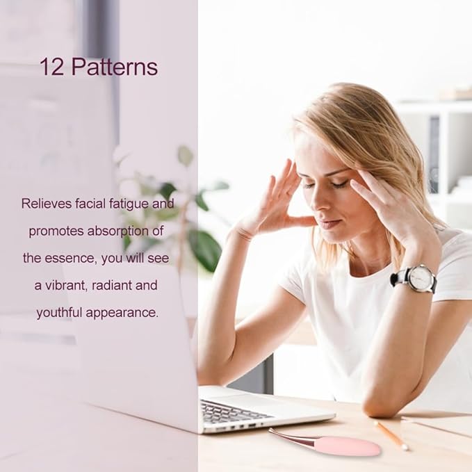 CHARMING Personal Eye Massager with Waterproof Vibration for Full Body Massage Use Promotes Essence Absorption Relieves Fatigue - Pink