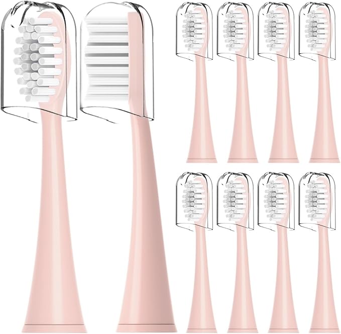 10pcs Replacement Toothbrush Heads Compatible with AquaSonic Black Series Vibe(J)
