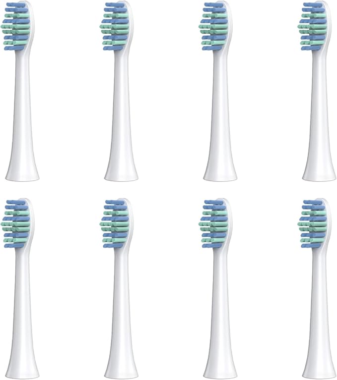 Replacement Toothbrush HeadCompatible for SOUNESS Electric SN801/ST903/ST901/ST905/ST802/SN-P1(8white Cleaning)