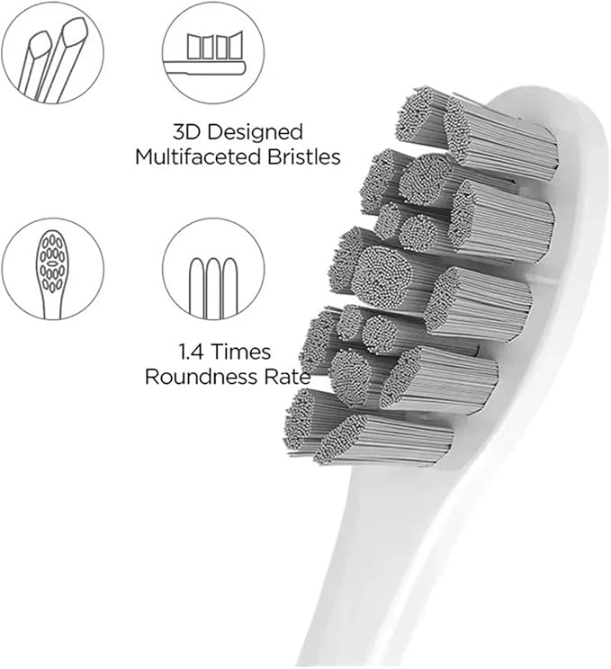 Electric Toothbrush Brush HeadsCompatible for Oclean X Elite Flow Z1 X10 E1 Air 2 All Series Smart Accessories(Oclean P1C8 2PCS)