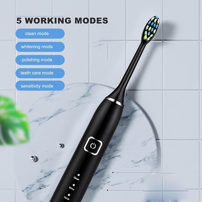 Pomya Electric Tooth Brush Smart Toothbrush IPX7 Powerful Motor for School (White)