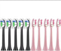 10PCS Brush HeadsCompatible for Philips H X3/6/8/9 Series Electric Toothbrush Vacuum Sealed Packaged Replacement Toothbrushes(5 Black-5 Pink)