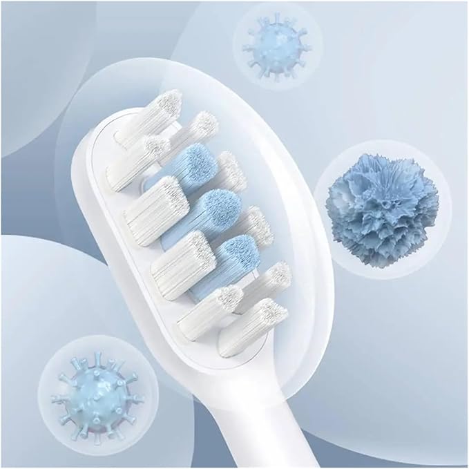 Compatible for T301/T302 Toothbrush Head Soft Brush Teeth Nozzles(6PCSWhite)