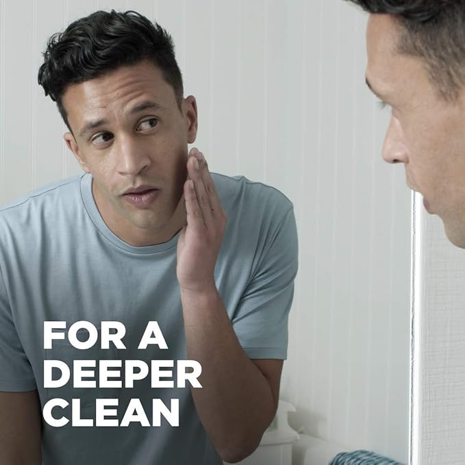 DOVE MEN + CARE Shower Tool For Stronger Healthy-Feeling Skin Active Clean Scrubs and Exfoliates Body Wash Sandalwood + Cardamom Oil to Rebuild Skin in the Shower