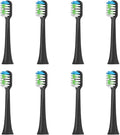 Replacement Toothbrush HeadsCompatible with ROAMAN T3/T5/T10/T10S/T20/E7/V5 Electric(8pcs Black)