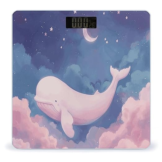 Whale in Clouds Smart Scale for Body Weight Accurate Bathroom Scale with LED Display Digital Weight Scales Weighing Machine High Precision Scales for Bath Home