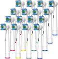 Black/White Replacement Brush Heads Compatible For Oral B  Electric Toothbrush Advance Power Vitality Precision Clean Pro Health Triumph 3D(16pcs White)