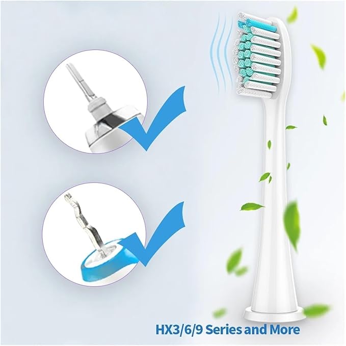 Electric Toothbrush Head Replaceable Sonic Compatible for Brush(Black 16pc)