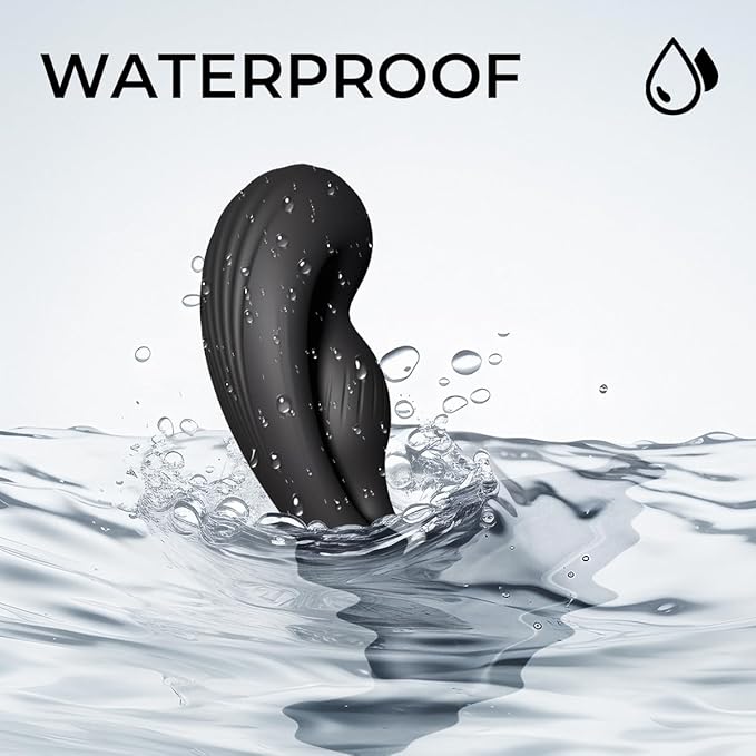 Remote Silicone Control Prostrate Massage Kit with Water Resistant Play in Anywhere You Like (Black) for Man Rechargeable Body Massager with 12 Modes for Men Relax Massaging WR05