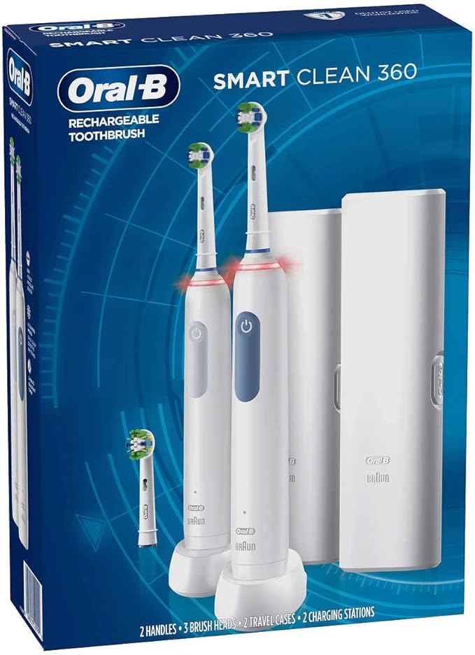 Oral-B Smart Clean 360 Rechargeable Electric Toothbrush 2-pack