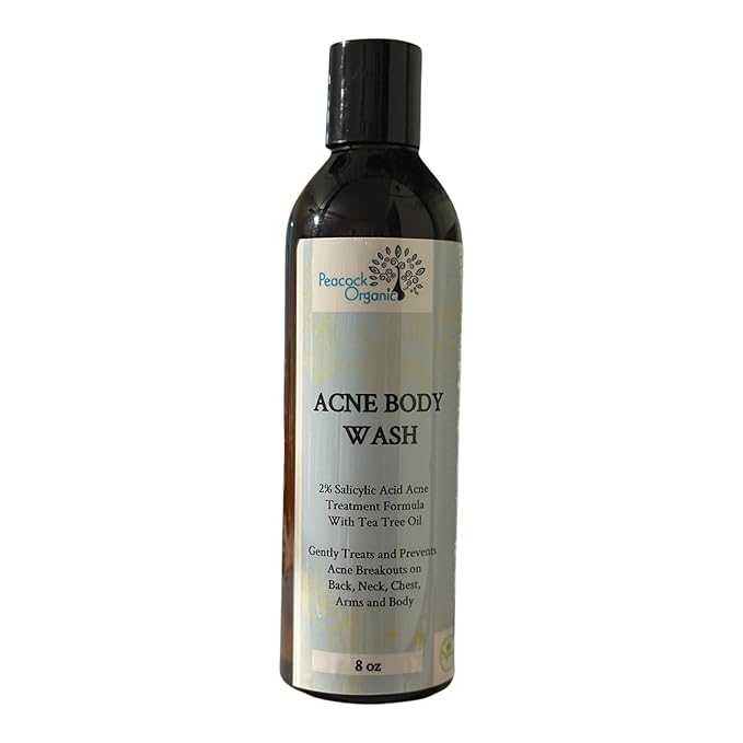 Acne Body Wash with 2% Salicylic Acid – Daily Cleanser for Acne-Prone Skin - Unscented - 8oz