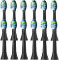 4-16Pack Replacement Toothbrush Heads Compatible For Philips Sonicare Electric Tooth Brush Electric Tooth Brush Refill(12pcs Black)