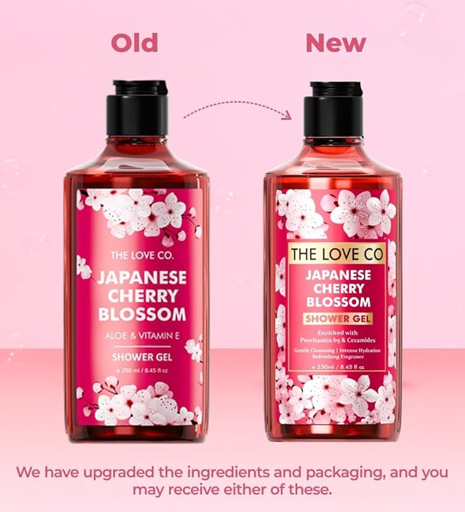 Nova Bloom LOVE CO Japanese Cherry Blossom Body Wash 100% Vegan Shower Gel for Women and Men 250ml