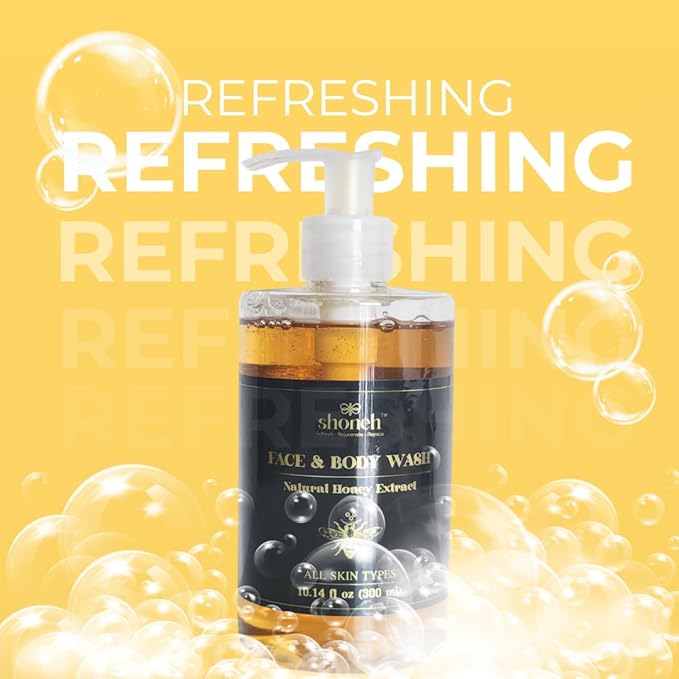 Shoneh Face &amp Body Wash – Natural Honey Extract [PH 5.5] – Suitable for ALL Skin Types