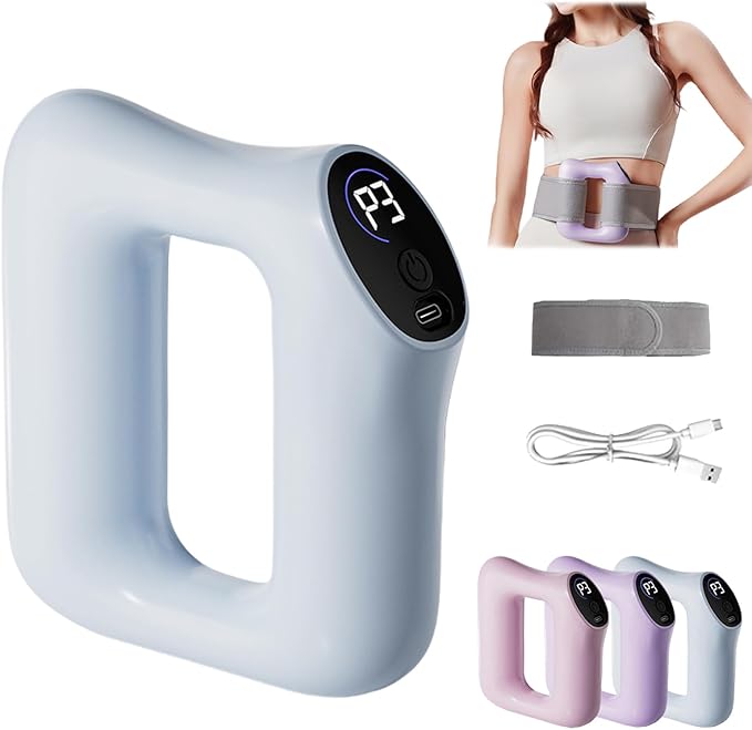 Fast Fat Burning Yoga Ring MassagerFascia Rings MassagersFat Removal and Massage 2 in 1Multifunctional Full-Body Fascia RingsAdjustable 3 Modes/5 Levels of Intensity Massages (Blue)